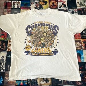 Adidas NBA Los Angeles Lakers 2009 Championship T-Shirt ~ Kobe Gasol Jackson XL